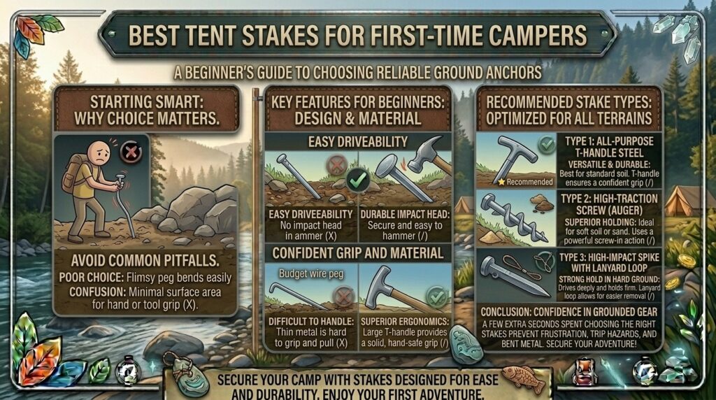 Best Tent Stakes for First-Time Campers