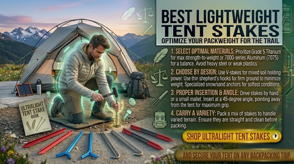 Best lightweight tent stakes