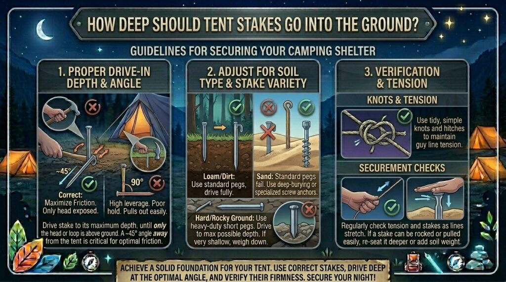 How Deep Should Tent Stakes Go Into the Ground