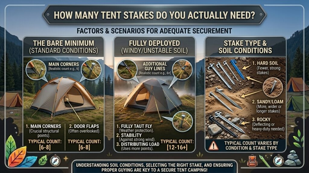 How Many Tent Stakes Do You Actually Need for a Tent
