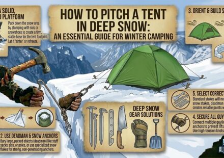 How to Pitch a Tent in Deep Snow