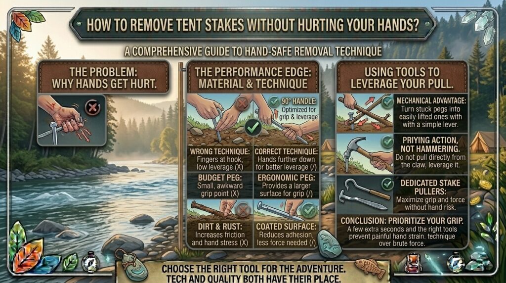 How to Remove Tent Stakes Without Hurting Your Hands