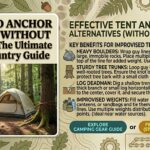 How to anchor a tent without stakes