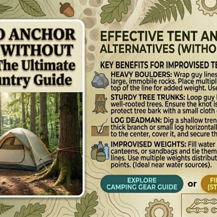 How to anchor a tent without stakes