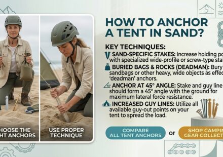 How to anchor tent in sand
