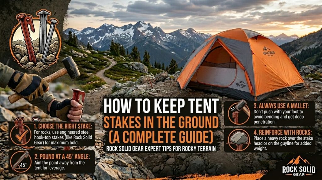 How to keep tent stakes in the ground