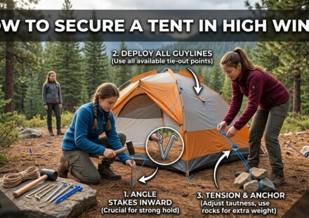 How to secure a tent in high winds