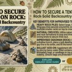 How to secure a tent on rock