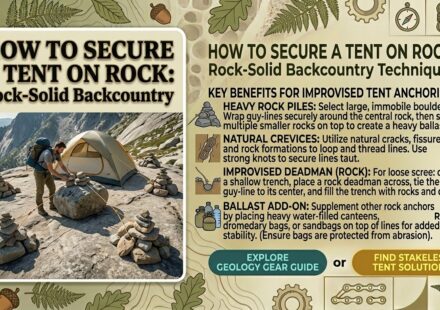 How to secure a tent on rock