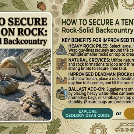 How to secure a tent on rock