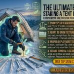 How to stake a tent in the snow
