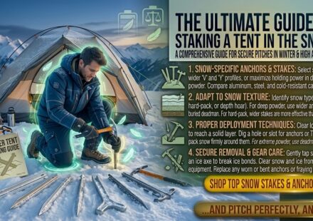 How to stake a tent in the snow
