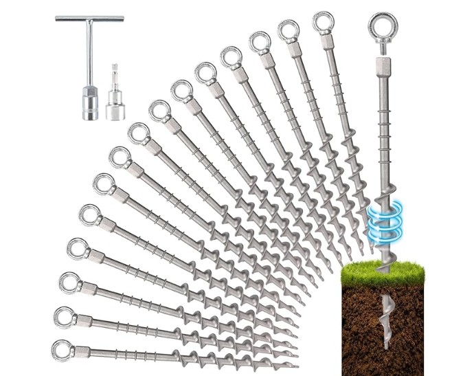 Keltrion 14" Ground Anchors Screw for Sand Review(16 pack)