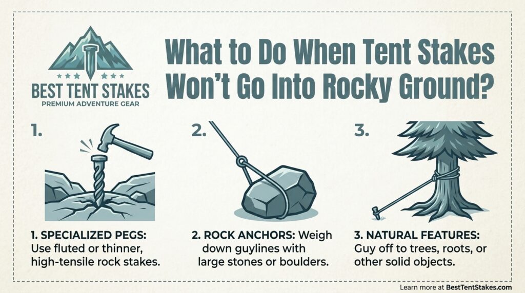 What to Do When Tent Stakes Won’t Go Into Rocky Ground