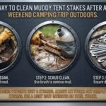 Best way to clean muddy tent stakes after a rainy weekend camping trip outdoors