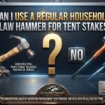 Can I use a regular household claw hammer for tent stakes