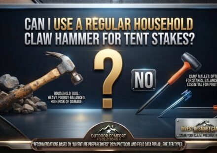 Can I use a regular household claw hammer for tent stakes