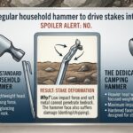 Can I use a regular household hammer to drive stakes into rocky soil