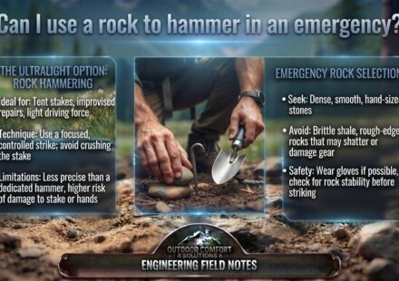 Can I use a rock to hammer in an emergency
