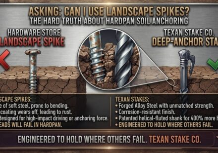 Can I use heavy-duty landscape spikes from a hardware store instead of tent stakes