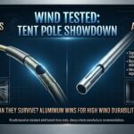 Can fiberglass tent poles survive high winds, or should I upgrade to aluminum