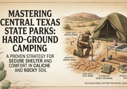 Dealing with hard ground when camping at state parks in Central Texas areas