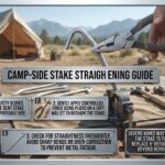 How can I pull bent aluminum stakes back into shape at the campsite