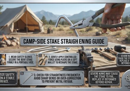 How can I pull bent aluminum stakes back into shape at the campsite