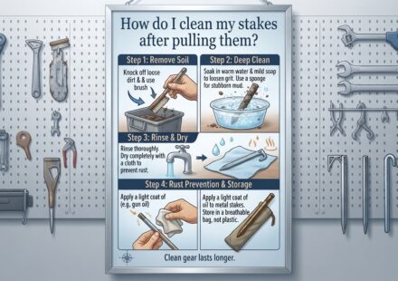 How do I clean my stakes after pulling them