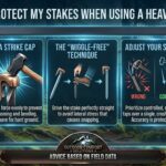 How do I protect my stakes when using a heavy hammer