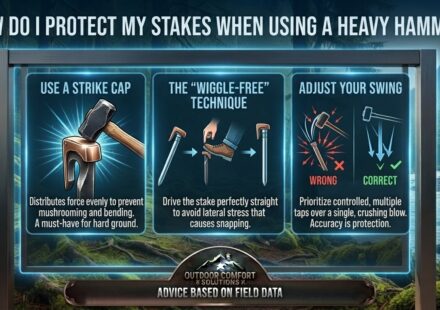 How do I protect my stakes when using a heavy hammer