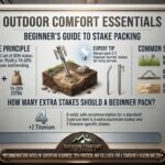 How many extra stakes should a beginner pack