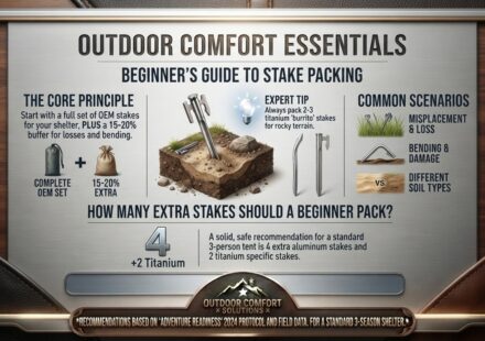 How many extra stakes should a beginner pack