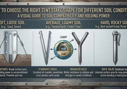 How to choose the right tent stake shape for different types of soil conditions