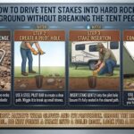 How to drive tent stakes into hard rocky ground without breaking the tent peg