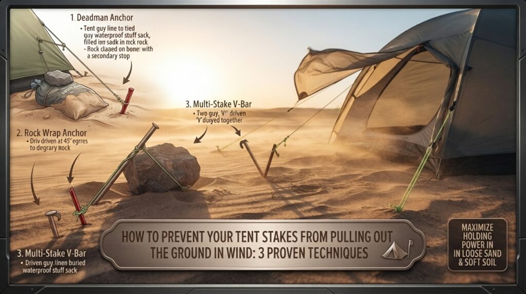 How to prevent your tent stakes from pulling out of the ground in wind