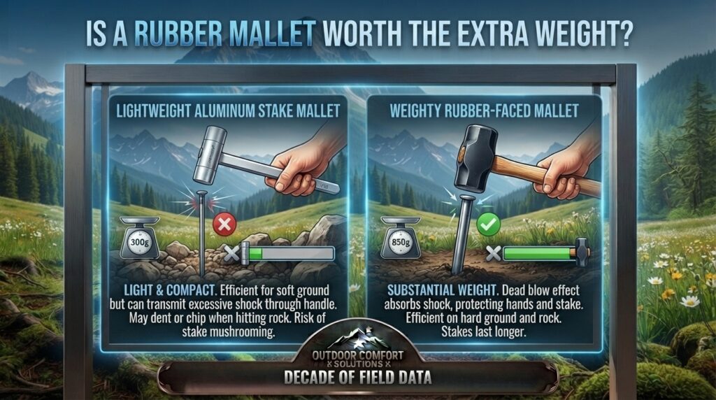 Is a rubber mallet worth the extra weight
