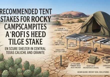 Recommended tent stakes for rocky campsites in the hill country of Texas state
