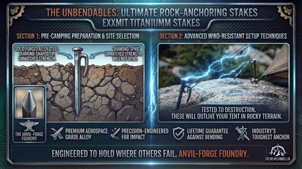 What are the strongest metal tent stakes that will never bend in rocky soil