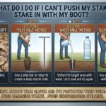 What do I do if I can’t push my stake in with my boot