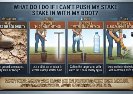 What do I do if I can’t push my stake in with my boot