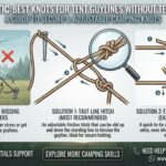 What is the best knot to use for tent guylines if I don’t have plastic tensioners