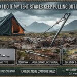 What should I do if my tent stakes keep pulling out in high wind