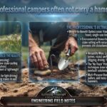 Why do professional campers often not carry a hammer at all