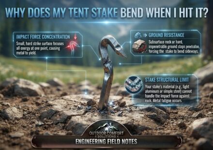 Why does my tent stake bend when I hit it