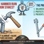 Will a claw hammer ruin my aluminum stakes