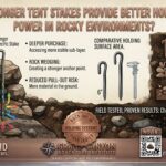 Do longer tent stakes provide better holding power in rocky environments