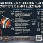 Is it safe to heat a bent aluminum stake over a camp stove to bend it back straight