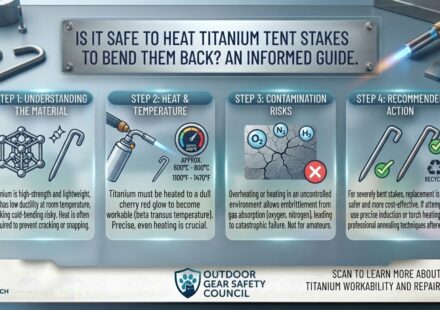 Is it safe to heat titanium tent stakes to bend them back