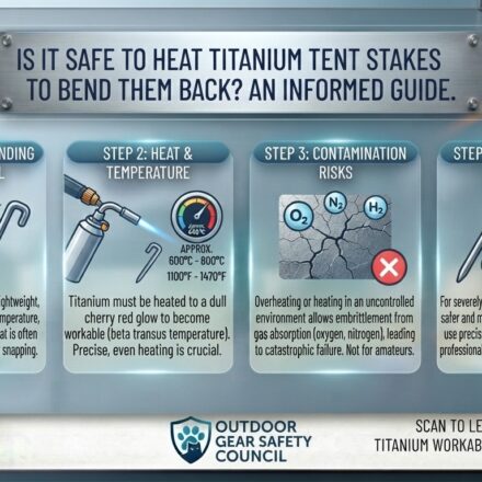 Is it safe to heat titanium tent stakes to bend them back